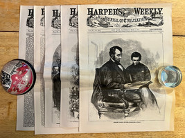 Abraham Lincoln “The Lincoln Years” 5 Issues of Harpers Weekly 1861-65 Reissued - $70.00