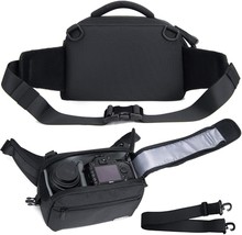 Cwatcun Waist Camera Bag Fanny Pack Dslr Slr Bag Sling Shoulder Camera Bag Case - £51.07 GBP