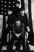 The Beatles Pose by American Flag 24x18 Poster - £19.83 GBP