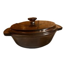Anchor Hocking 1037 Casserole Baking Dish 8.25 Round 1.5 Qt Brown Glass ... - $127.73 MXN