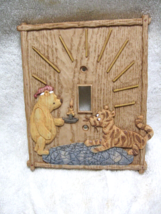 Winnie The Pooh &amp; Tigger Ceramic Light Switch Cover-Nursery-Bedroom-Home-School! - £15.94 GBP