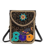 Artisan Beaded Clutch Crossbody Halloween Witchy Boo - £27.55 GBP