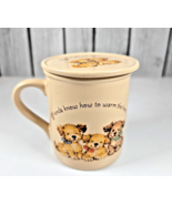 Hallmark Mug Mates Vintage 1983 Friendship Is A Cup w Lid Coaster Made i... - $10.88