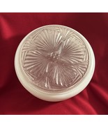 Vtg MCM Art Deco Glass Ceiling Light Fixture Cover Star Pattern - $49.49