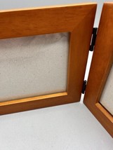 Picture Frame Fetco Duo/Double Hinged Cherry  Finish Glass 5 x 4 In VG Condition - £5.31 GBP