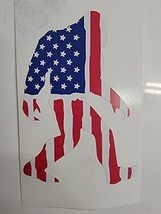 Bigfoot Sasquatch Bigfoot American Flag durable sticker 4&quot; Logo Vinyl Decal | De - £1.54 GBP
