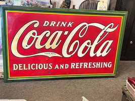 1932 Coca-Cola Porcelain Large Sign Delicious And Refreshing Tenn Enamel Co TN - $9,899.95