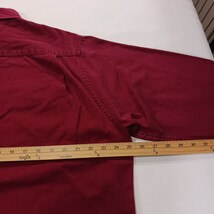 Wrangler Premium Quality Denim Shirt L Men's Red Long Sleeve Button Up RN#130273 image 5