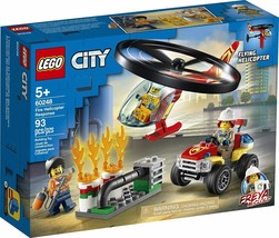 LEGO City Fire Helicopter Response 60248 Firefighter Toy Fun Building Se... - $34.64