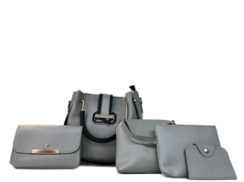 Women Handbag 5 Bags Set Shoulder Purse Crossbody New Tote Messenger Large Zip - £19.59 GBP