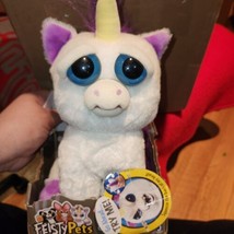 NEW in box Feisty Pets Glenda Glitterpoop Unicorn White Plush Toy Animal Jazware - £14.70 GBP