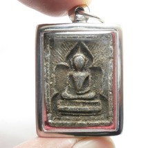 LP Guay Phra Somdej open curtain pendant blessed 1957 Thai magic Buddha amulet b - £110.03 GBP