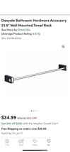 modern towel bar - $371.66 MXN