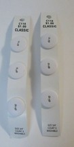 Vtg Blumenthal Lansing Co. White Plastic Buttons C118 Lot of 6 Buttons 2... - £4.70 GBP