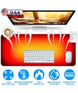 31&quot; Warm Desk Pad Adjustablr Heating Gaming Mouse Pad for Winter Home Of... - $51.99