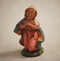 Vintage Chalk Manger Nativity Scene Mary Figurine Replacement Chalkware Italy - £13.19 GBP