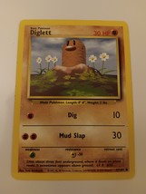 Pokemon 1999 Base Set Diglett 47 / 102 NM Single Trading Card - $9.99