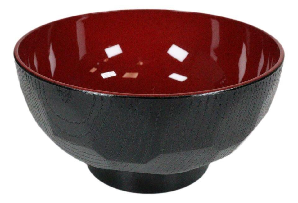 Japanese Small Dotted Grain Pattern Black Red Lacquer Copolymer Plastic ... - $12.49