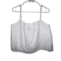 HEATHERLY TAMAR WHITE FLORAL EMBROIDERED LACE CROPPED CAMI TANK TOP WOME... - $181.45 MXN