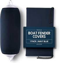 Premium Boat Fender Covers Set of 4 Durable Protective Sleeves Navy Blue... - $24.31