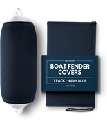 Premium Boat Fender Covers Set of 4 Durable Protective Sleeves Navy Blue... - $24.31