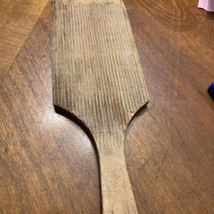 Antique Wood Butter Hand Paddle Whey Ridged Pattern - £11.13 GBP