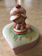 Vintage Strawberry Shortcake Sweet Love Trinket Figurine Box - $29.99