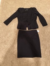 Albert Nipon black skirt button up suit jacket black - $235.13