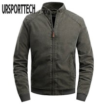 URTECH Jacket Men Autumn Winter Army  Jackets Mens Coats Casual Outerwear Clothi - £71.89 GBP