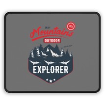 9x7 Gaming Mouse Pad with Mountainous &quot;Outdoor Explorer&quot; Motif, Neoprene... - £11.03 GBP