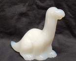 Fenton Made By Mosser Dinosaur Milk Glass Figurine White Milkglass 3.5&quot; - $74.15