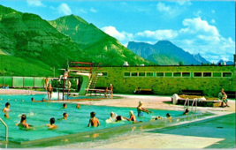 Postcard Canada Waterton Lakes Swimming Pool and Valley  1960  5.5 x 3.5 Ins. - £3.96 GBP