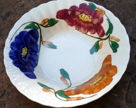 Blue Ridge Southern Potteries Hand painted 9&quot; Flowers Floral Serving Plate - $27.35