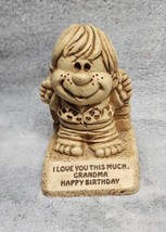 Vintage Paula Statue Happy Birthday Grandma 1980 - £4.63 GBP