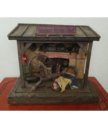 Diorama Wooden Grandma&#39;s Weaving Wheel Large Old Fashioned Western Town ... - £46.84 GBP