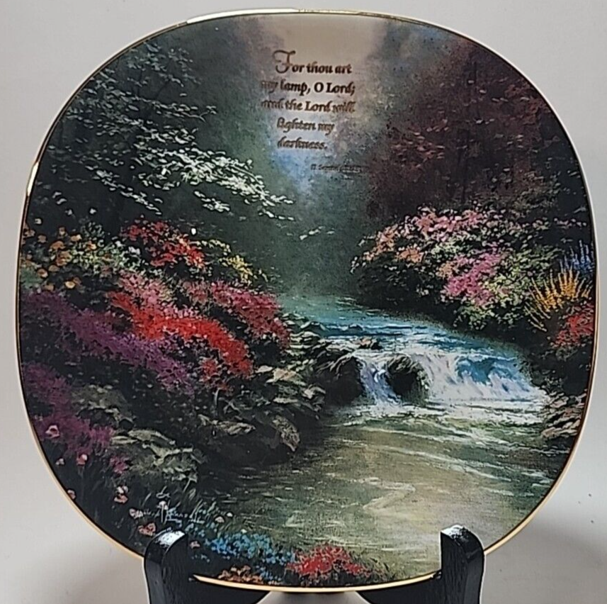 Primary image for Thomas Kinkade Squared  Hanging Plate Heaven On Earth FOR THOU ART MY LAMP