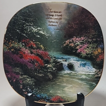 Thomas Kinkade Squared Hanging Plate Heaven On Earth For Thou Art My Lamp - £15.57 GBP