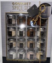 Modern Gourmet Foods Spice Set with Magnetic Lids, Recipe Book (Set of 16) - £22.36 GBP