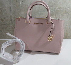 Michael Kors Kellen Saffiano  Leather Medium Satchel Blossom Pink NEW - £134.37 GBP