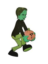 18” Vintage Frankenstein Monster Halloween Die Cut 1960’s 1970’s - $18.94