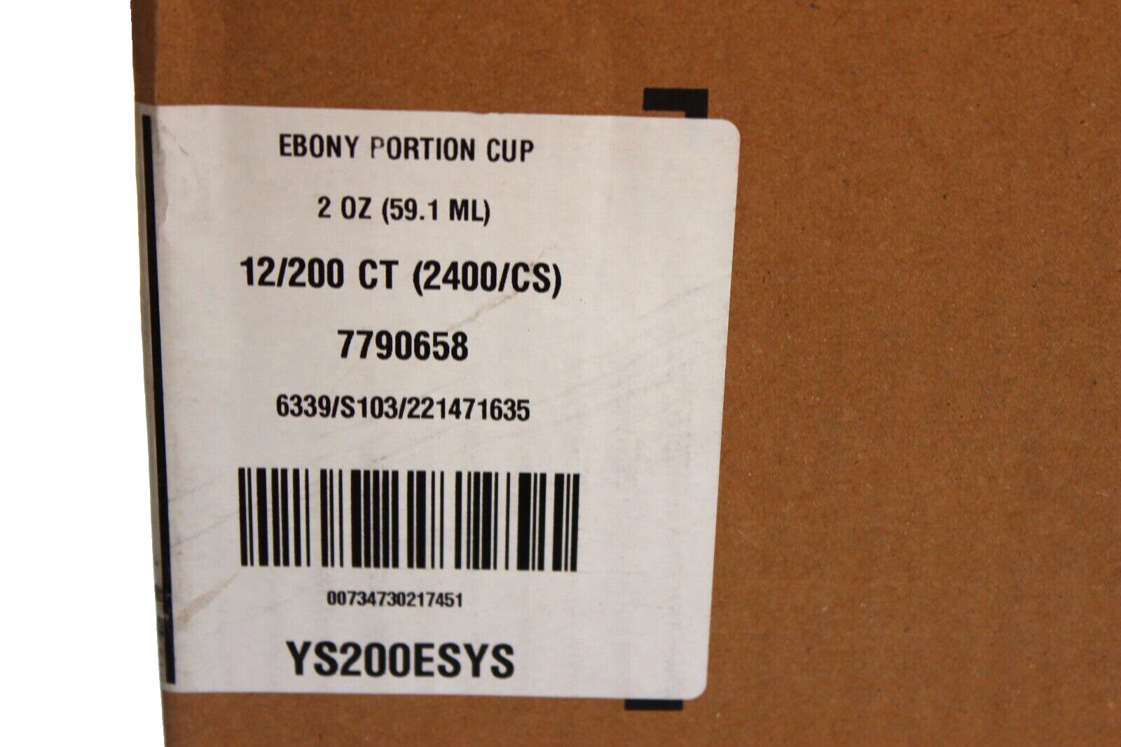 Primary image for SYSCO RELIANCE EBONY PORTION CUPS CASE OF 1800 7790658 2oz YS200ESYS