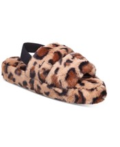 MSRP $18 Jenni Women&#39;s Plush Faux Fur Slide Boxed Slippers Beige Size Large - £5.02 GBP