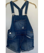 Levis Big Girls Blue Cuffed Cotton Denim Jean Overalls Jumpsuit Short Ta... - €7,81 EUR