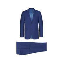 Men RENOIR suit Solid 2 Button Business Formal All Purpose Slim Fit 201-20 Blue image 2