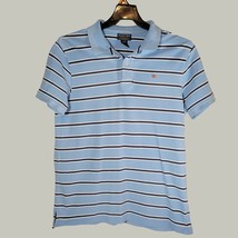 Polo Jeans Polo Mens Shirt Size XL Blue Striped Short Sleeve Embroidered... - $12.66