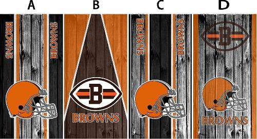 Cornhole Board Vinyl Wrap Browns - sold individually