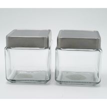Anchor Hocking #85753 1 qt. Stackable Glass Square Jar w/ Metal Lid - $35.64