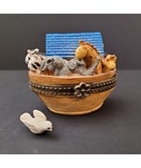 Hand Painted Ceramic Noah&#39;s Ark Giraffe Elephant Zebra Lions Dove Trinke... - $20.36 CAD