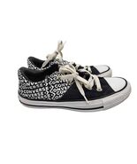 Converse All Star Black and White Logo Canvas Sneakers Shoes Size 6 Low Top - $19.01