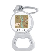 Cairo Bottle Opener Keychain - Metal Beer Bar Tool Key Ring - $10.77